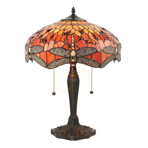 Prüfen Libelle Tiffany Tischlampe Multicolor 64093 Interiors.