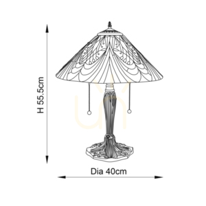 Tiffany Tischlampe Multicolor Interiors Hector 64163 small 2