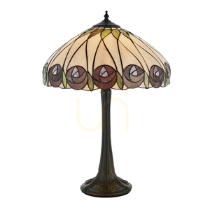 Tiffany Tischlampe Multicolor Glas Polyesterharz Interiors 64177 small 0