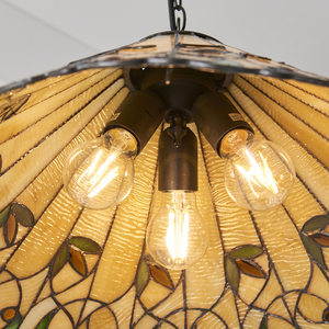Pendelleuchte Tiffany 3-flammig Multicolor Glas Stahl Interiors 64194 small 6