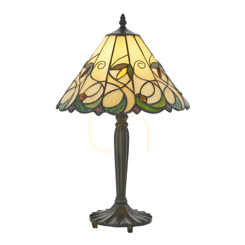 Prüfen Tiffany Tischlampe Multicolor 64195 Interiors
