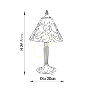 Tiffany Tischlampe Multicolor Glas E14 64196 Interiors small 1