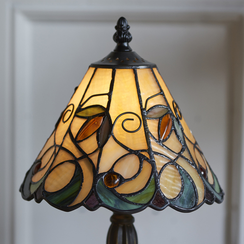 Prüfen Tiffany Tischlampe Multicolor Glas E14 64196 Interiors