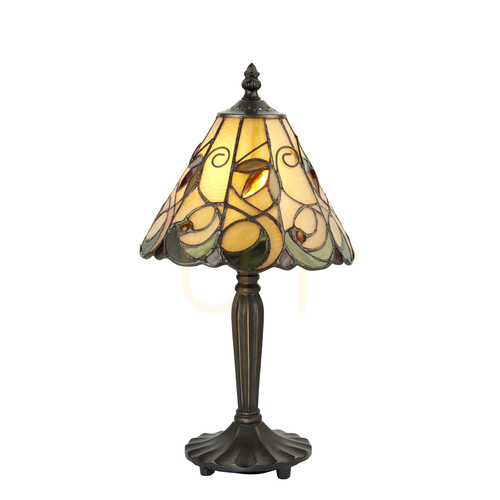 Prüfen Tiffany Tischlampe Multicolor Glas E14 64196 Interiors
