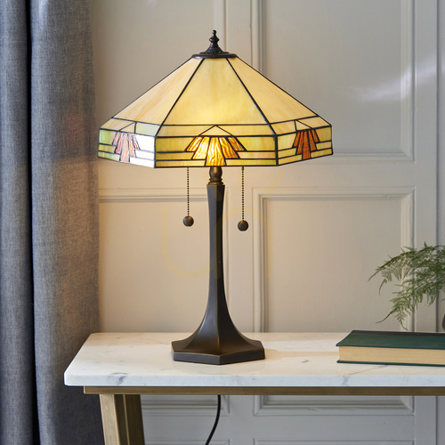 Prüfen Nevada Tiffany Tischlampe Multicolor 64286 Interiors.