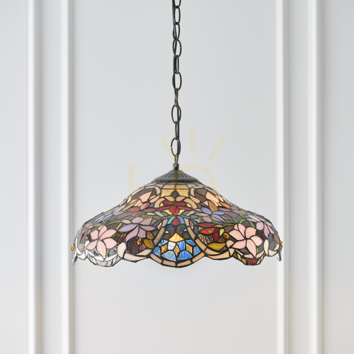Prüfen Sullivan Tiffany Pendelleuchte Multicolor 64325 Inneneinrichtung.