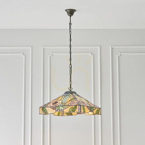 Pendelleuchte Tiffany 3-flammig Multicolor Glas Stahl Interiors 64384 small 5