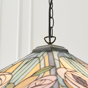Pendelleuchte Tiffany 3-flammig Multicolor Glas Stahl Interiors 64384 small 8