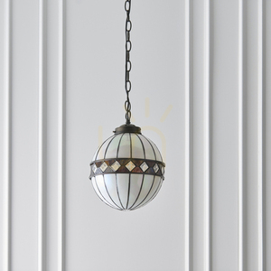 Pendelleuchte Tiffany multicolor Glas Stahl Interiors Fargo 67044 small 1