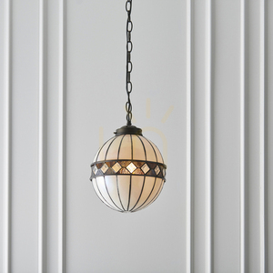 Pendelleuchte Tiffany multicolor Glas Stahl Interiors Fargo 67044 small 3
