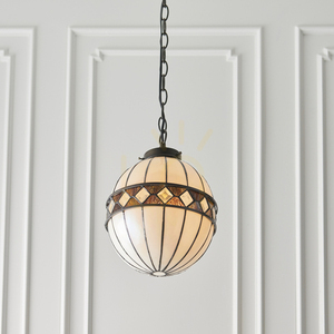 Pendelleuchte Tiffany multicolor Glas Stahl Interiors Fargo 67044 small 4