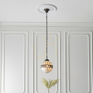 Pendelleuchte Tiffany multicolor Glas Stahl Interiors Fargo 67044 small 5