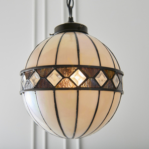 Pendelleuchte Tiffany multicolor Glas Stahl Interiors Fargo 67044 small 6