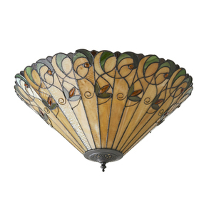 Plafond Interieurs Jamelia Tiffany Multicolor 50 cm 2-Licht LED E27 70706 small 1