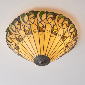 Plafond Interieurs Jamelia Tiffany Multicolor 50 cm 2-Licht LED E27 70706 small 2
