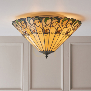Plafond Interieurs Jamelia Tiffany Multicolor 50 cm 2-Licht LED E27 70706 small 4