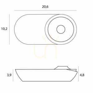 Plafon Max Light Vector C0267 biały LED 10W 3000K 20,6 cm small 3