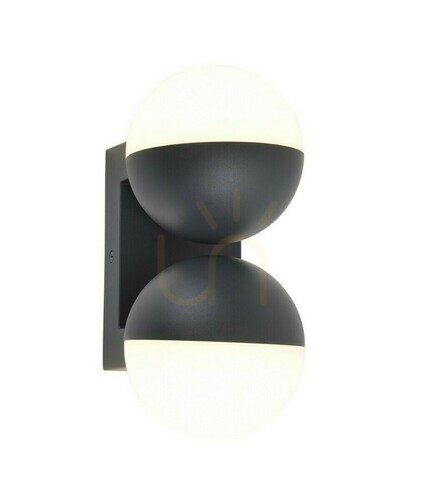 Prüfen Außenwandleuchte Lutec LOOMA LED 7,8W 2-flammig grau Aluminium 5138003118