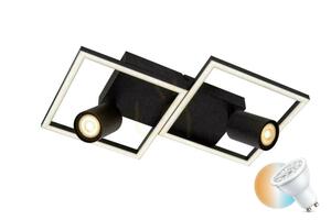 Lucide Arianne Deckenleuchte schwarz 2×GU10 40 cm 53102/24/30 small 0