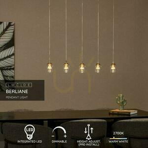 Pendelleuchte Lucide BERLIANE 5-flammig Gold LED 00430/20/60 small 2
