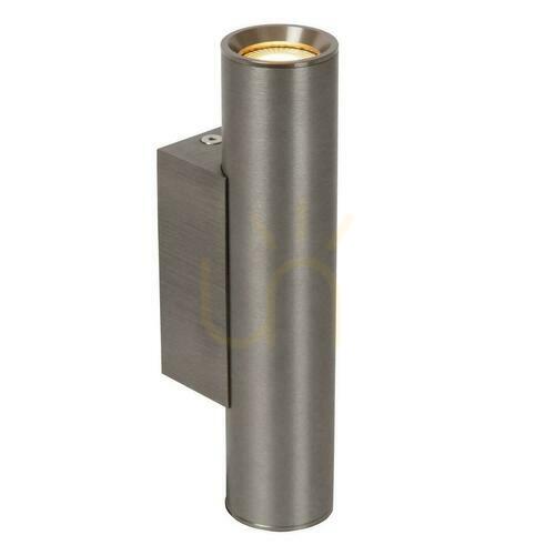 Prüfen Graue Lucide DUPLA 09243/02/15 Wandleuchte Aluminium 2×GU10 MR11 2×3,8 W Up & Down