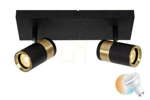Plafond Lucide GORIK schwarz Gold 2x GU10 LED CCT 53909/02/30 small 0