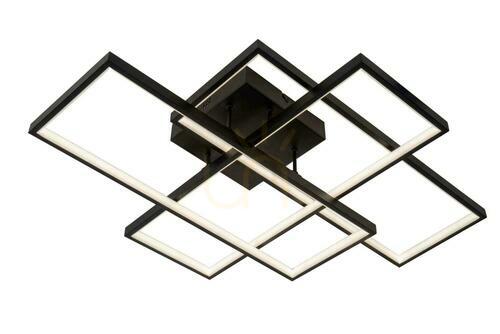 Prüfen Plafond Lucide LOKERO Schwarz Metall LED dimmbar 60W 78101/60/30