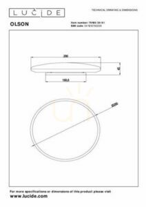 Plafond Lucide Olson LED weiß 29 cm 24W 79190/24/61 small 6