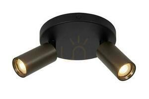 Plafond Lucide RITMO 2-flammig Braun Schwarz Aluminium LED dimmbar 09942/12/97 small 0