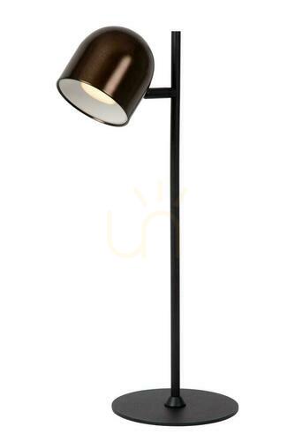 Prüfen Schreibtischlampe Lucide SKANSKA Braun Metall LED Touch dimmbar 03649/03/96