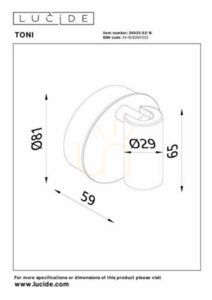 Wandleuchte Lucide TONI Grau Aluminium LED 2W 120 lm 29933/02/15 small 5