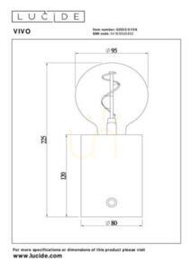 Tischleuchte Lucide VIVO grau Metall LED dimmbar 52502/01/08 small 5