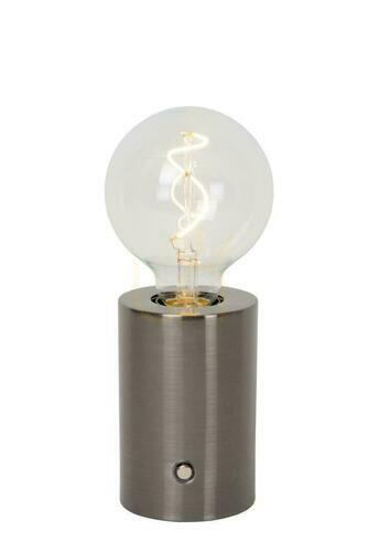 Prüfen Tischleuchte Lucide VIVO grau Metall LED dimmbar 52502/01/08