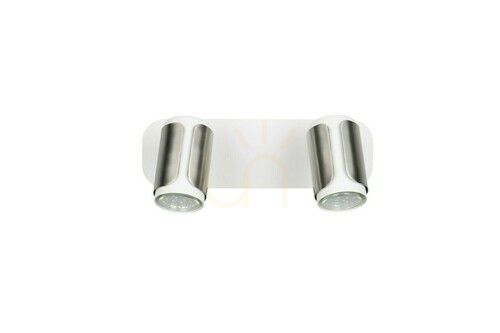 Prüfen Trio GILLAN 814500207 Wand- und Deckenstrahler, 2×GU10, Nickel matt und Weiß