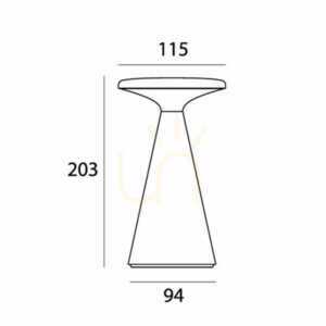 Tischlampe Max Light Funghi T0063 schwarz LED dimmbar 20 cm IP44 small 1