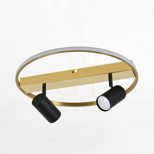 Deckenleuchte Zuma Line VIENNA CL231045, Schwarz-Gold, LED-Ring und zwei Strahler small 0