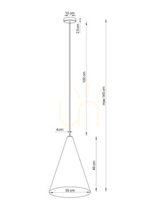 Pendelleuchte Sigma VESUVIO 1xE27 Beige Schwarz SKU 41071 small 1