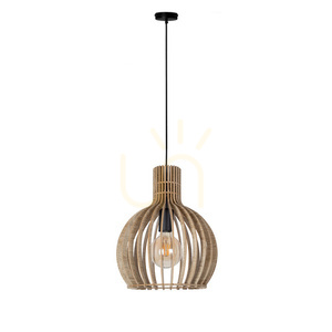 Pendelleuchte Sigma WINTER M Schwarz/Eiche E27 29 cm 40953 small 0