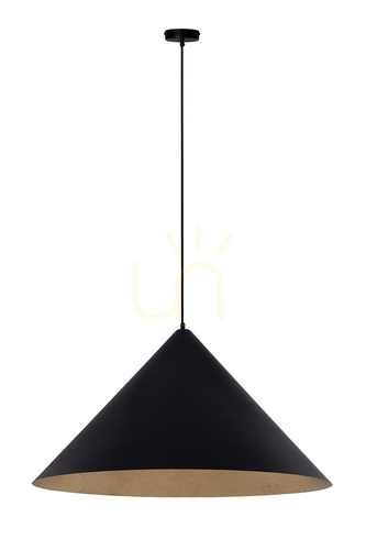 Prüfen Pendelleuchte Sigma VESUVIO 3xE27 Schwarz Gold 70 cm 41038