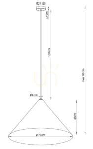 Pendelleuchte Sigma VESUVIO 3xE27 Schwarz Gold 70 cm 41038 3 Pendelleuchte Sigma VESUVIO 3xE27 Schwarz Gold 70 cm 41038 small 3