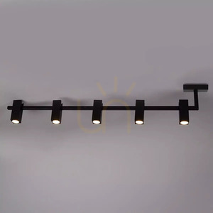 Plafond Sigma schwarz 5x GU11 LED 95 cm Stahl SKU 41021 0 Plafond Sigma schwarz 5x GU11 LED 95 cm Stahl SKU 41021 small 0