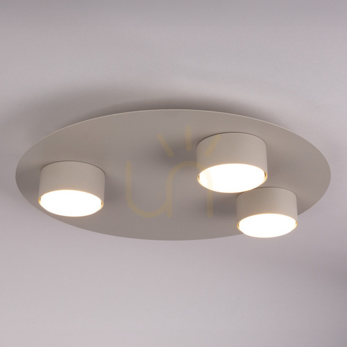 Prüfen Plafond Sigma STAR 3xGX53 grau-beige 40 cm 40913