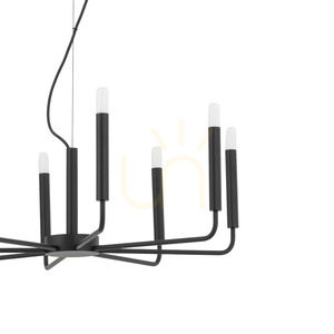 Nowodvorski ORTO 11460 Kronleuchter schwarz, 8 × E14, 73 cm small 6