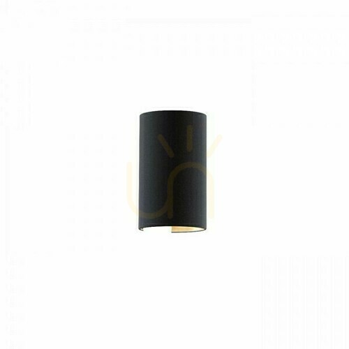 Prüfen Wandleuchte Ron W 15/25 Polycotton Schwarz/Weiß Pcv 230 V Led E27 15