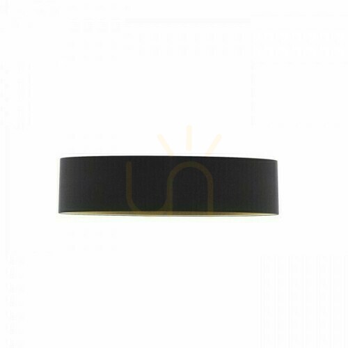 Prüfen Ovaler Lampenschirm Rendl CASUAL 90/22 Polycotton schwarz / PVC weiß max. 23 W