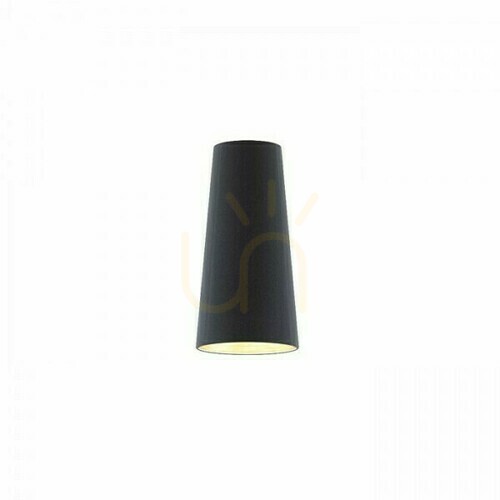 Prüfen Lampenschirm RENDL CONNY 15/30 R14533 konisch Ø 15 x 30 cm, Polycotton schwarz / weißes PVC, E27 max. 23 W