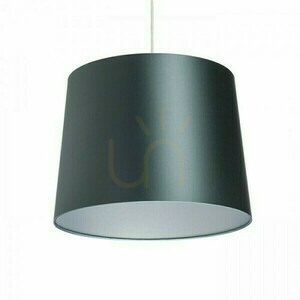 Schirm, Lampenschirm Aspro 40/30 Polycotton Schwarz/Weiß PVC Max. 23 W small 3