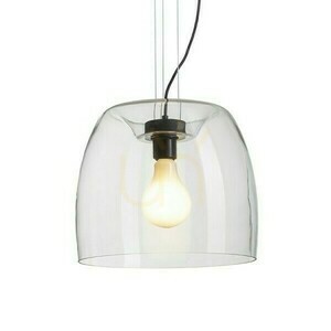 Orlando 35 Pendelleuchte Transparentes Glas/Schwarz 230 V Led E27 24 W. small 1