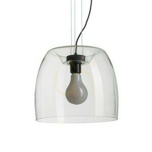 Orlando 35 Pendelleuchte Transparentes Glas/Schwarz 230 V Led E27 24 W. small 3