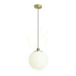 Rendl BOULDER 30 Pendelleuchte aus Opalglas, gebürstetes Messing, E27, R14394 small 0